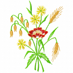 Flowers And Tree Embroidery Design 11